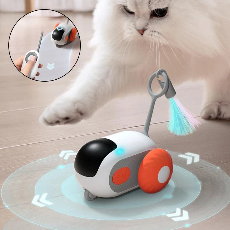 Remote Control Interactive Cat Car Toy USB Charging Chasing Automatic Self-moving Remote Smart Control Car Interactive Cat Toy Pet Products - Skye's Zoo