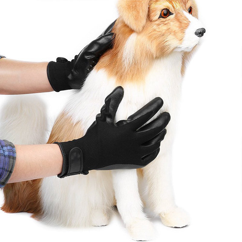 Pet Hair Grooming Glove Cats Soft Rubber Pet Hair Remover Dog Horse Cat Shedding Bathing Massage Brush Clean Comb Animals - Skye's Zoo