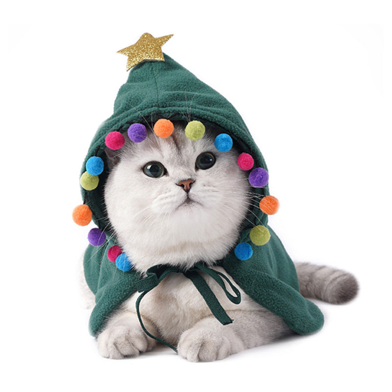 Cute Dog Cat Costume Christmas Cloak Halloween Disguise Cat - Skye's Zoo