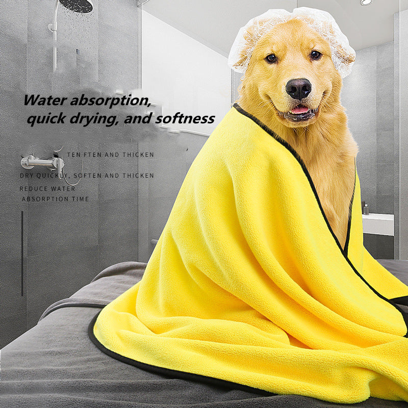 Dog Towels For Drying Dogs Drying Towel Dog Bath Towel, Quick-drying Pet Dog And Cat Towels Soft Fiber Towels Robe Super Absorbent Quick Drying Soft Microfiber Pet Towel For Dogs, Cats Yellow - Skye's Zoo