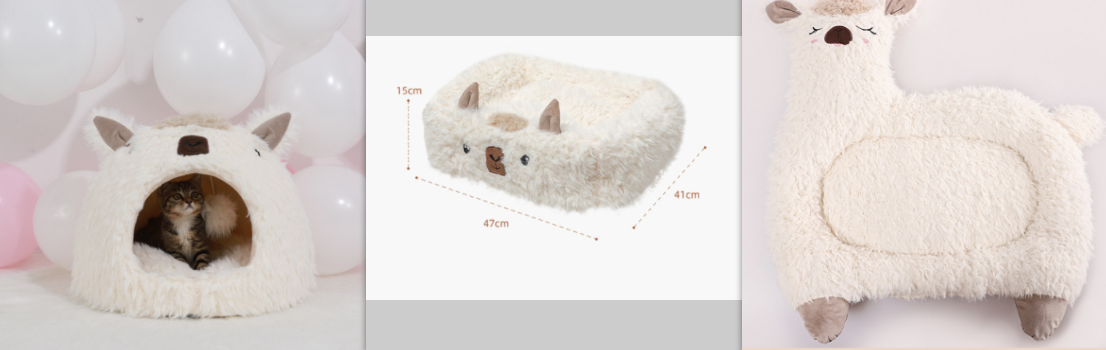 Alpaca Pet Bed Warm Plush Cat/ Dog Bed - Skye's Zoo