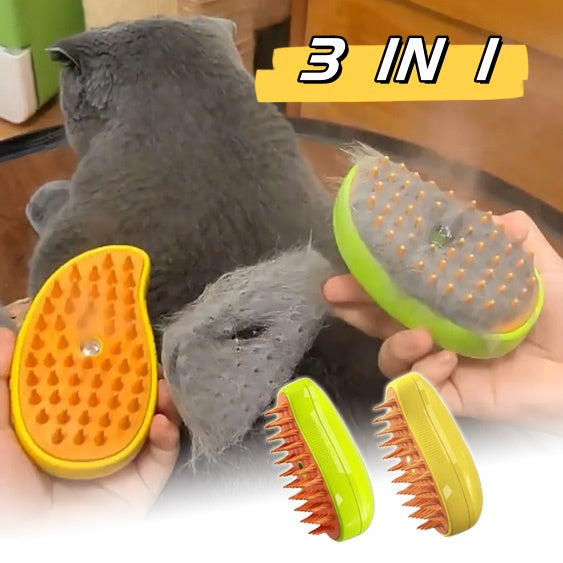 3 In 1 Cat Steam Brush Dogs And Cats Pet Electric Spray Massage Comb Brush For Massage Pet Grooming Cat Hair Brush For Removing - Skye's Zoo