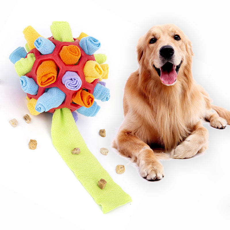 Pet Dog Sniff & Snack Puzzle Ball Train'n'Treat Snuffle Ball Canine Enrichment Nose Pad Toys - Skye's Zoo