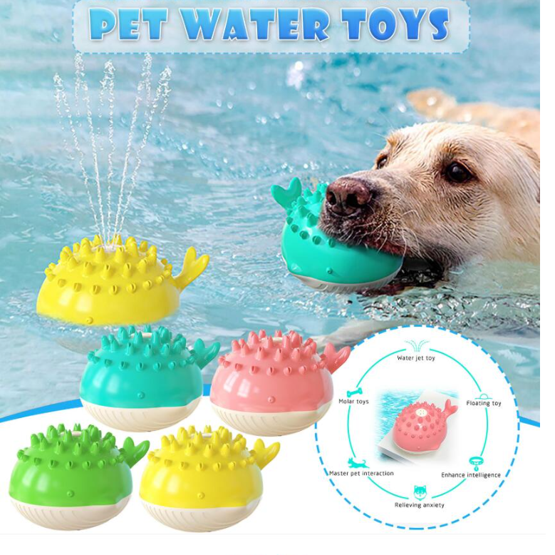 Pets Supplies Factory Amazon Hot Summer Electric Water Floating Swimming Pet Bathing Water Spray Dog Toy - Skye's Zoo