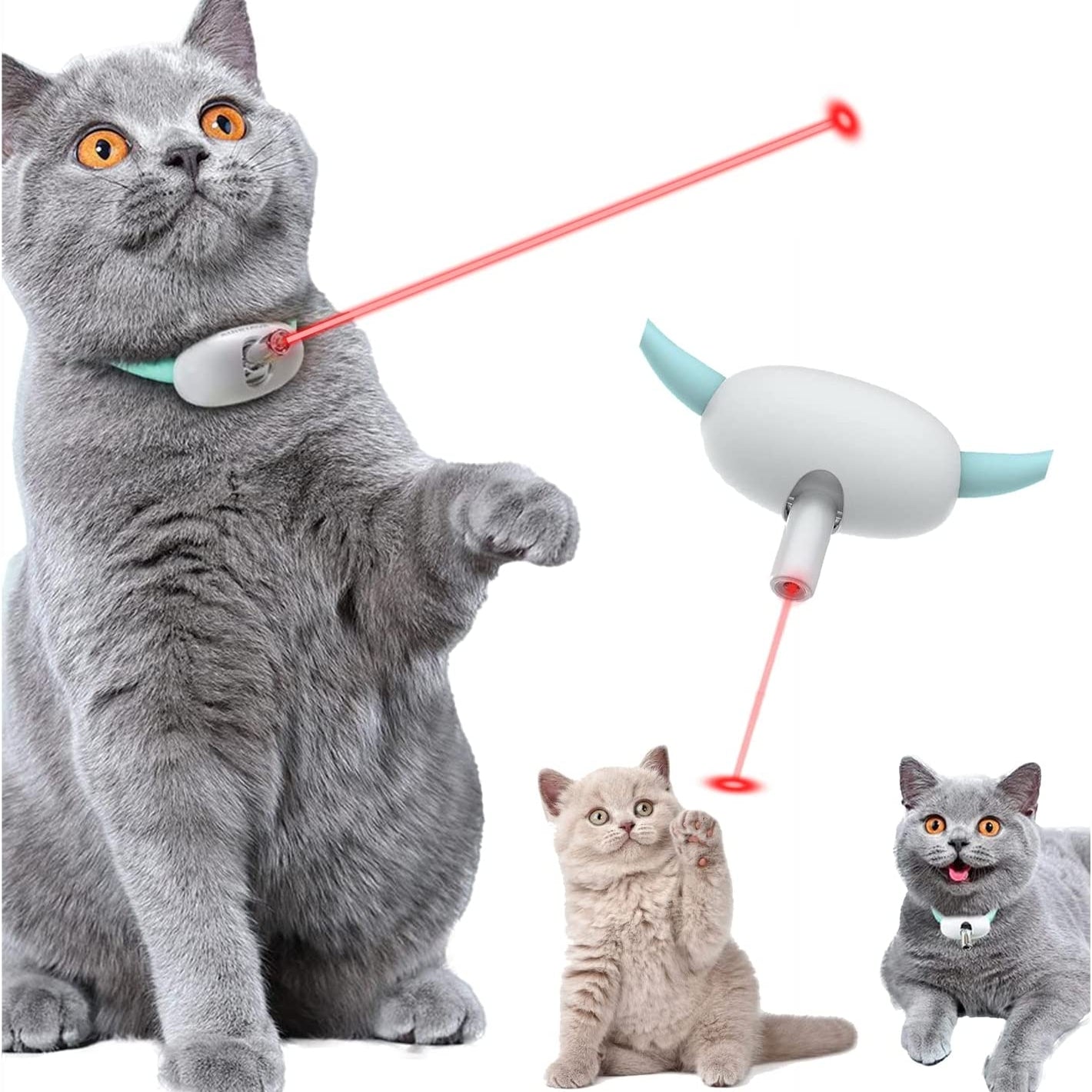 Automatic Smart Laser Pointing  Cat Toy - Skye's Zoo