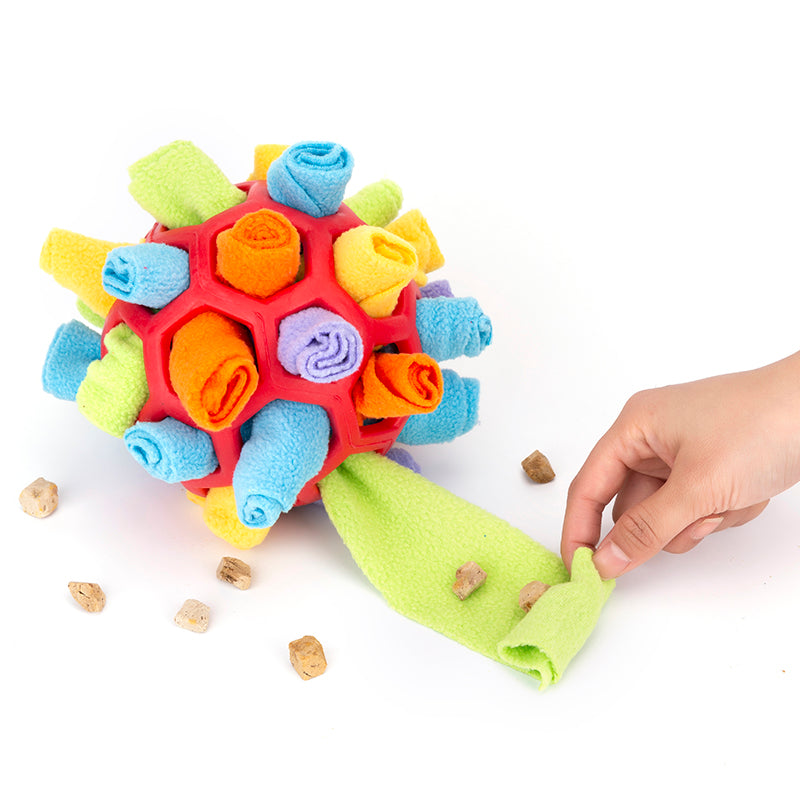 Pet Dog Sniff & Snack Puzzle Ball Train'n'Treat Snuffle Ball Canine Enrichment Nose Pad Toys - Skye's Zoo